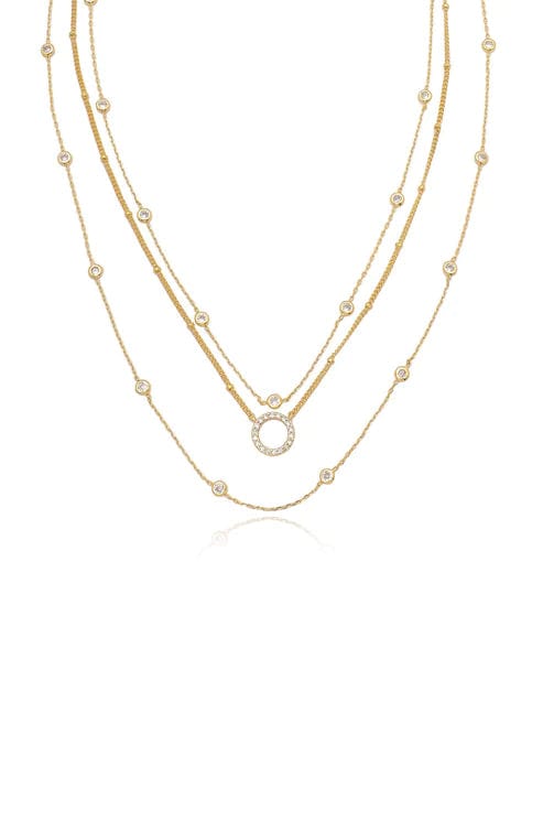 Ettika Jewelry Monroe Crystal Strand Layered Necklace