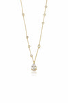 Ettika Necklaces Clear Crystals / One Size Delicate Crystal Pendant 18 Gold Plated Necklace