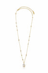 Ettika Necklaces Clear Crystals / One Size Delicate Crystal Pendant 18 Gold Plated Necklace