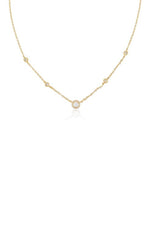 Eiluj Beauty Olivia Opal & Crystal Necklace