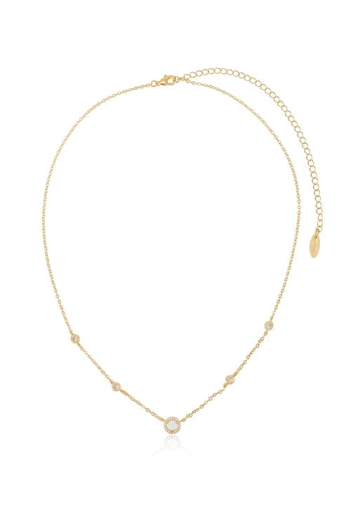 Eiluj Beauty Olivia Opal & Crystal Necklace