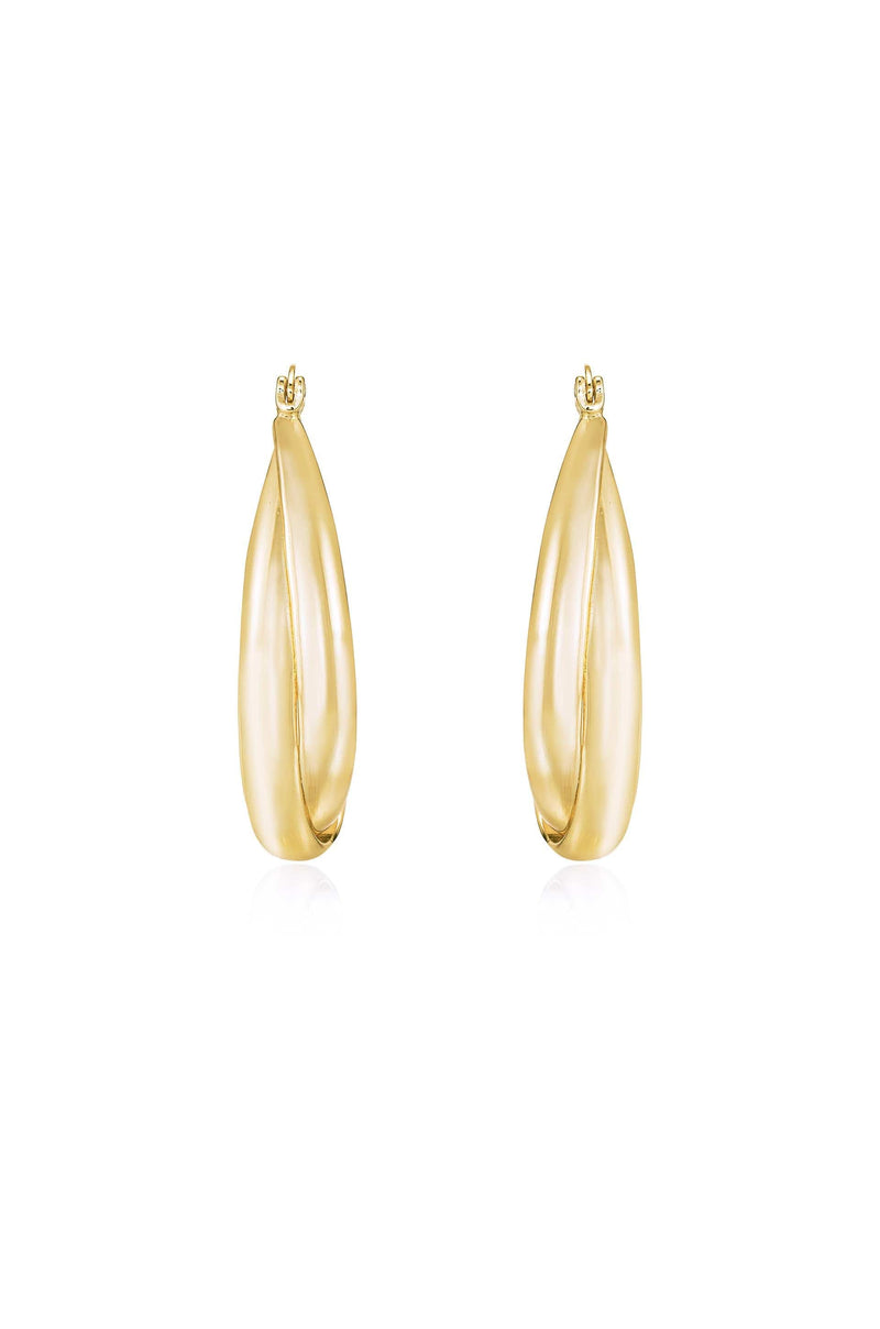 Ettika Earrings 18k Gold Plated / One Size Everyday Oval 18k Gold Plated Hoop Earrings