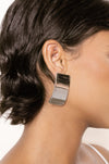 Ettika Earrings Rectangle Metal Stud Earrings