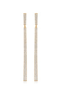 Ettika Earrings Clear Crystals / One Size Straight Drop Crystal Dangle Earrings