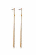 Ettika Earrings Clear Crystals / One Size Straight Drop Crystal Dangle Earrings