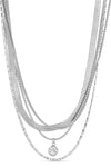 Ettika Necklaces Clear Crystals with Rhodium / One Size All the Chains 18k Gold Plated Layered Necklace