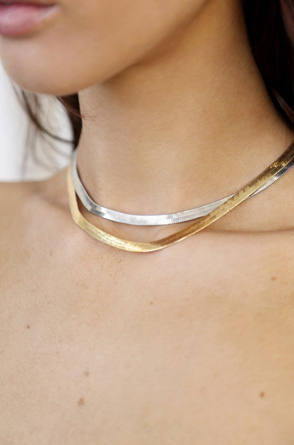 Ettika Necklaces Brooklyn Flat Herringbone Chain Necklace