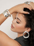 Ettika Earrings Open Circle Earrings