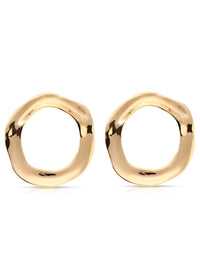 Ettika Earrings 18k Gold Plated / One Size Open Circle Earrings