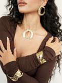 Ettika Earrings Open Circle Earrings