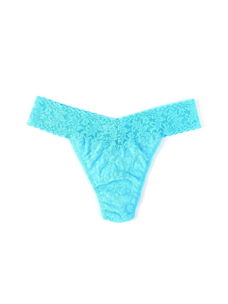 Hanky Panky Thong Tempting Turquoise Signature Lace Original Rise Thong