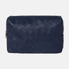 Eiluj Beauty Navy Large Woven Beauty Bag