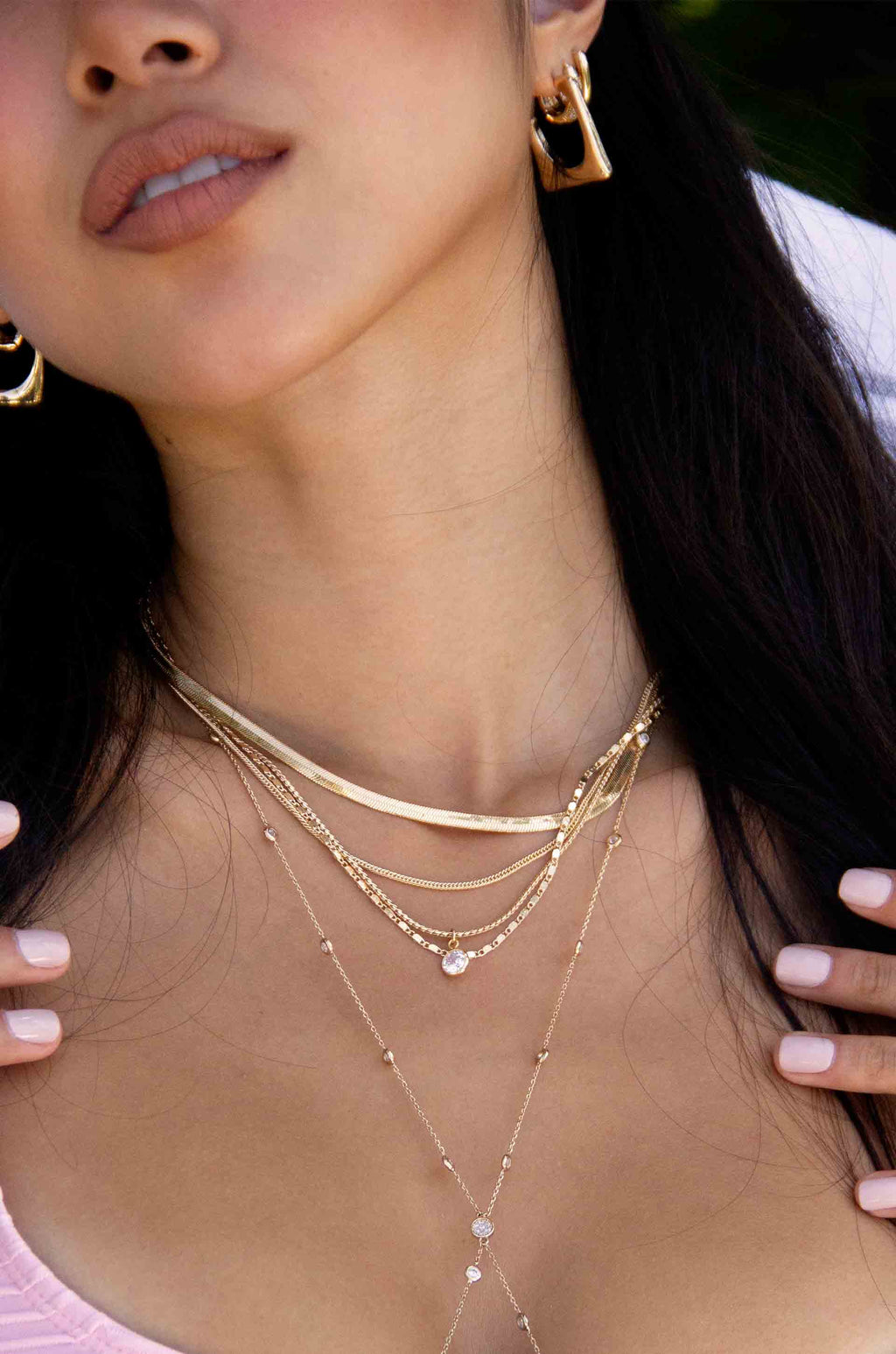 Ettika Necklaces All the Chains 18k Gold Plated Layered Necklace