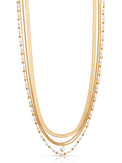 Ettika Necklaces Pearl with 18k Gold Plating / One Size All the Chains Pearl Layered Necklace