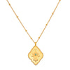 Cradled in Protection Gold Hamsa Necklace