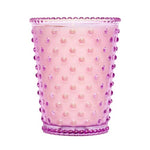 K. Hall Designs Candles Rhubard & Rose Hobnail Glass Candle