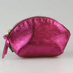 Zina Kao Cosmetic Pouch Fuschia Metallic Makeup Clutch