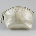 Zina Kao Cosmetic Pouch Platinum Metallic Makeup Clutch