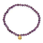 Tranquility Lotus Amethyst Gemstone Bracelet