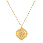 Eiluj Beauty Awaken Awareness Lotus White Topaz Necklace