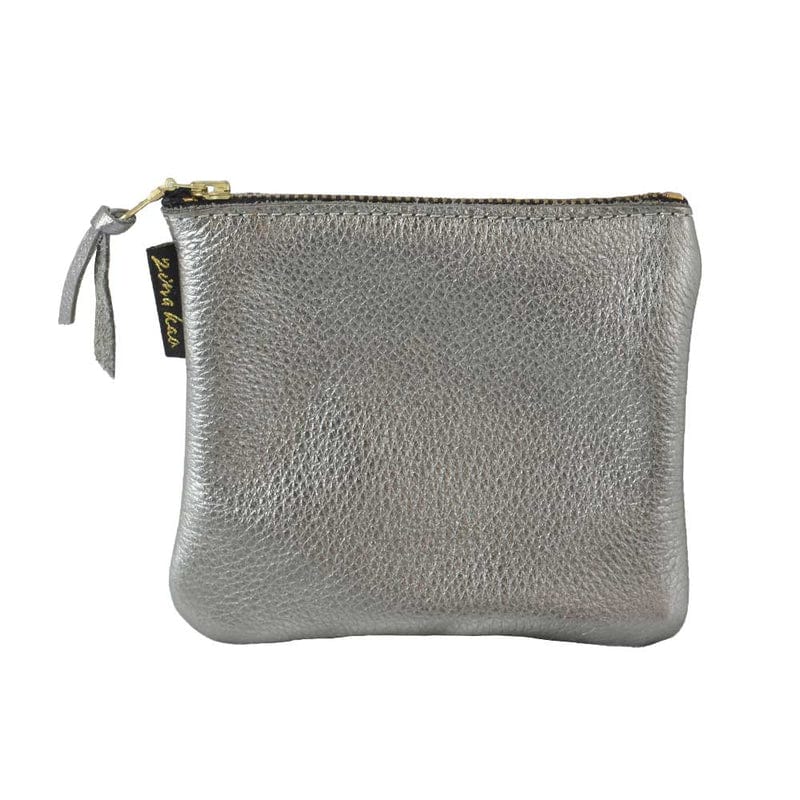 Zina Kao Wallet Silver Small Metallic Pouch