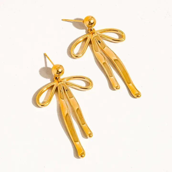 Flânerie by MAIQ Earrings Oliver 18K Gold Non-Tarnish Bow Dangle Earring