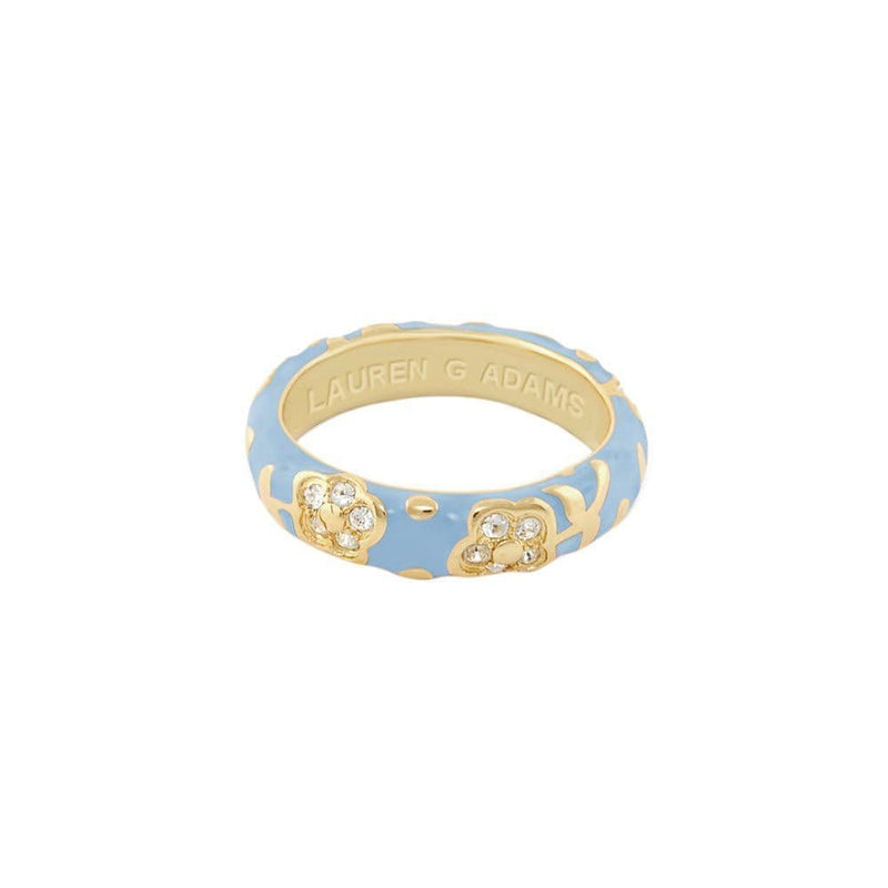 Lauren G Adams Rings 6 / Blue and Gold Flowers by Orly Stackable Ring