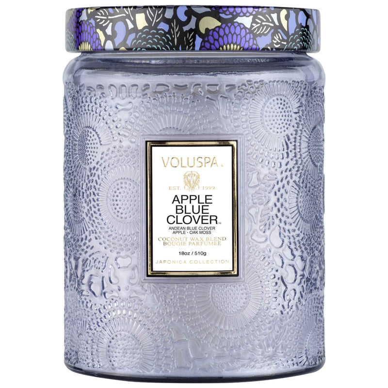 Voluspa Candle Apple Blue Clover Large Jar Candle