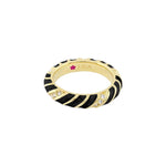 Lauren G Adams Rings 6 / Black and Gold Stripes Stackable Fiesta Ring