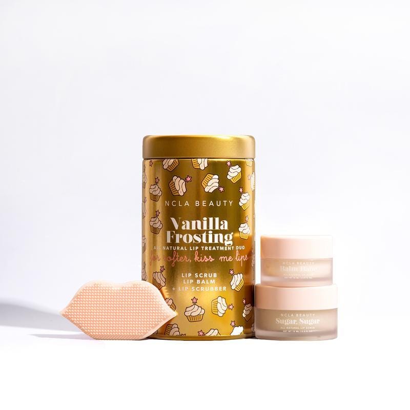 NCLA Beauty Lip Set Vanilla Frosting Lip Care Set + Lip Scrubber