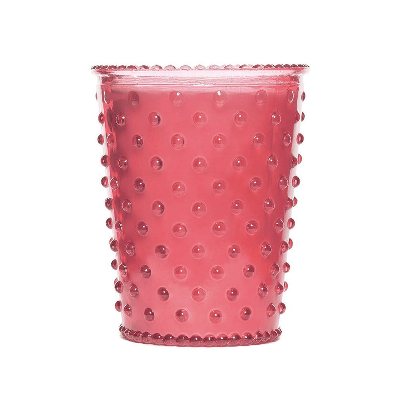 K. Hall Designs Candles Hibiscus Hobnail Glass Candle