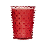 K. Hall Designs Candles Strawberry Tomato Vine Hobnail Glass Candle