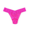 Hanky Panky Thong Passionate Pink Rolled Signature Lace Original Rise Thong