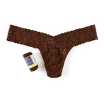 Hanky Panky Thong Dark Cocoa Rolled Signature Lace Low Rise Thong