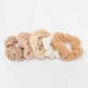 Kitsch Scrunchies Assorted Textured Scrunchies 5pc - Sand