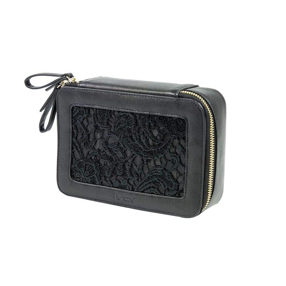PurseN Beauty Case Black Lace Voyager Jewelry Case