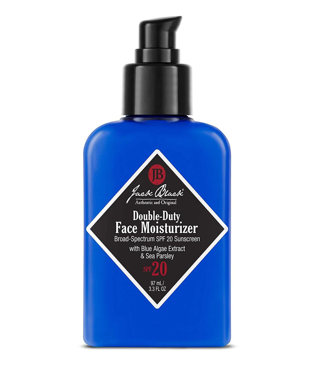 Jack Black Face Moisturizer Double-Duty Face Moisturizer SPF 20 with Blue Algae Extract & Sea Parsley 3.3 oz