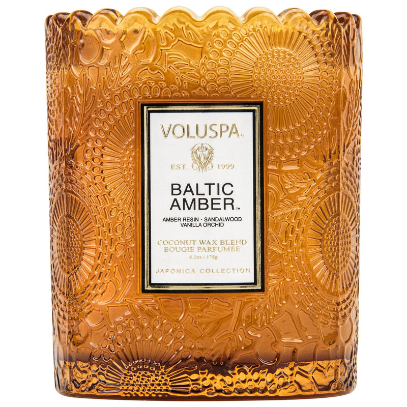 Voluspa Candle Baltic Amber Scalloped Edged Candle