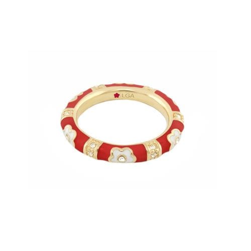 Lauren G Adams Rings 6 / Baby Pink and Gold Daisy Love Ring
