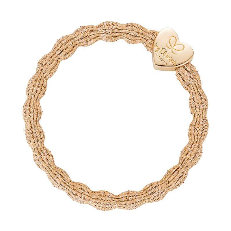 by Eloise LONDON Hair Band Metallic Gold with Gold Heart Hairband with Charm