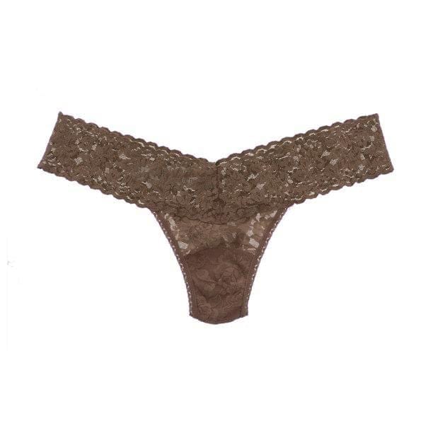 Hanky Panky Thong Cappuccino Rolled Signature Lace Low Rise Thong