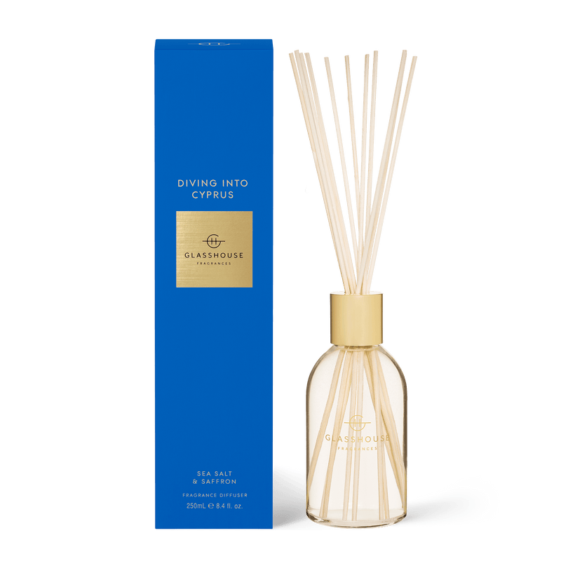Glasshouse Diffuser Diving Into Cyprus 8.5oz Fragrance Diffuser
