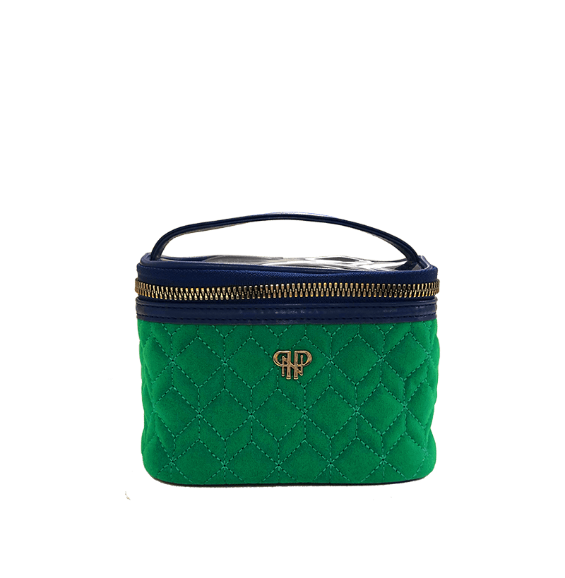 PurseN Beauty Case Emerald Quilted Getaway Jewelry Case