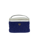 PurseN Beauty Case Royal Blue Quilted Getaway Jewelry Case