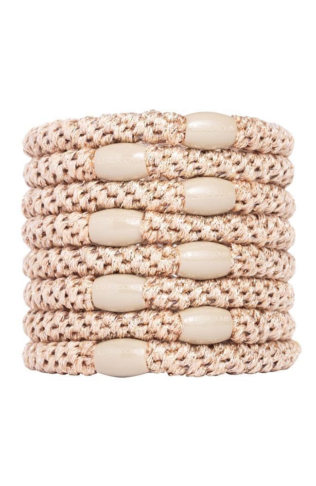 L. Erickson Hair Ties Ivory Grab & Go Ponytail Holders - Set of Eight