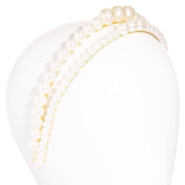 L. Erickson Hair Clips Pearl Headband, 2-Pack