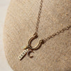 Eiluj Necklace Libra Charm Necklace Yellow Gold