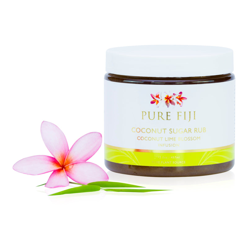 Pure Fiji Sugar Scrub Coconut Lime Blossom Coconut Sugar Scrub