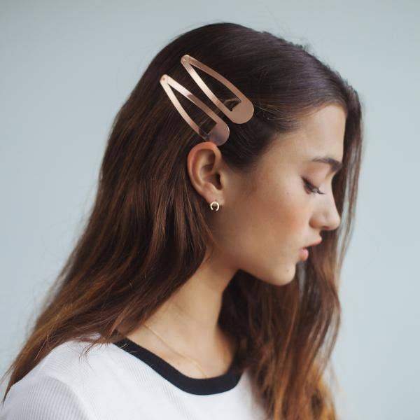 Kitsch Hair Claw XL Snap Clips in Rose Gold or Hematite