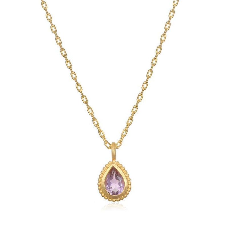 Satya Jewelry Necklace Amethyst Gemstone Gold Necklace